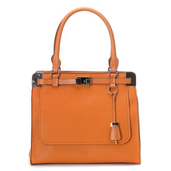 michael kors blake satchel tangerine grus lær Utforming chufa